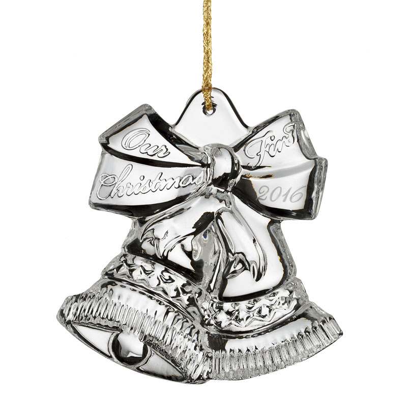 Waterford Crystal Wedding Bells Our First Christmas Ornament 2016