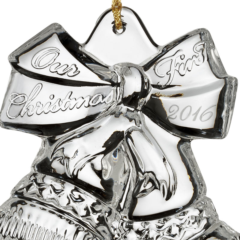 Waterford Crystal Wedding Bells Our First Christmas Ornament 2016
