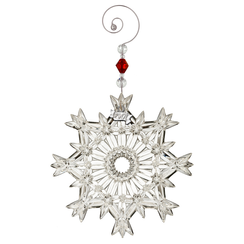 Waterford Snow Crystal Pierced Ornament 2017 Silver Superstore