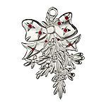 2013 Waterford Mistletoe Silver Christmas Ornament