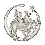 2013 Waterford Nativity Three Wise Men Silver Ornament