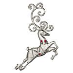 2013 Waterford Reindeer Silver Christmas Ornament