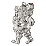 2013 Waterford Santa Silver Christmas Ornament