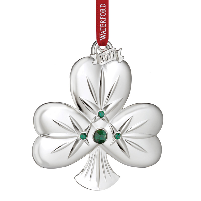 Waterford Shamrock Christmas Ornament 2017 Silver Superstore