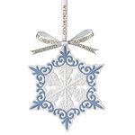 Wedgwood Pierced Snowflake Porcelain Christmas Ornament
