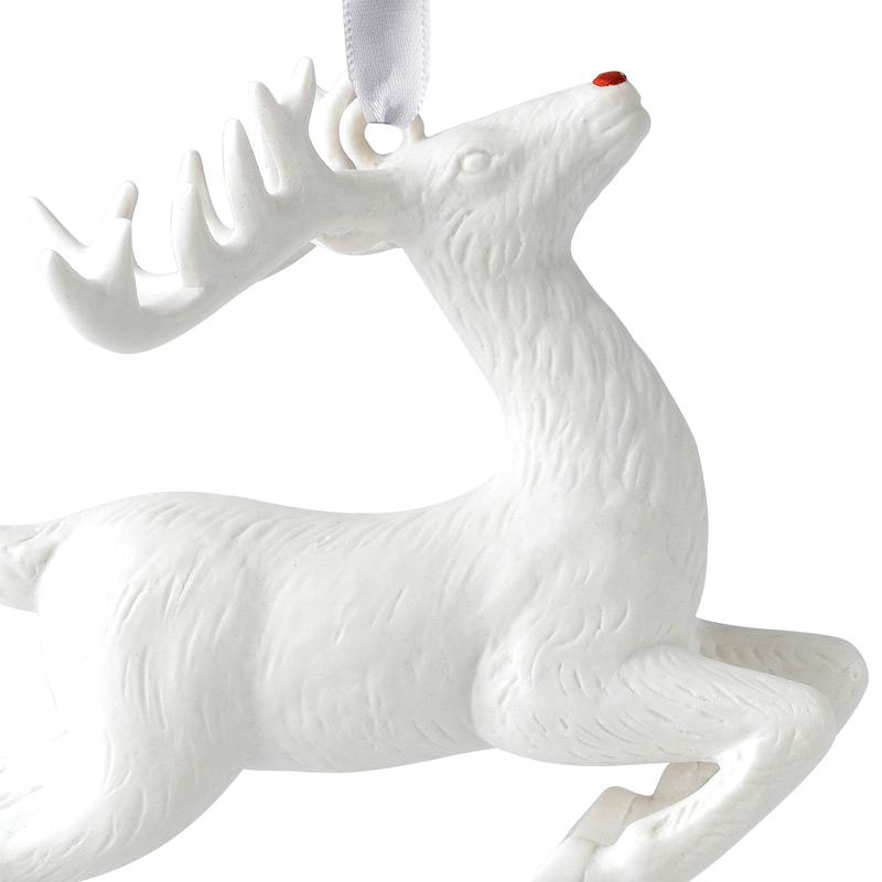 Figural Reindeer Christmas Ornament 2017 Wedgwood Silver Superstore