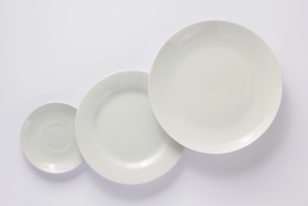White porcelain dishes