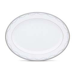 Satin Flourish Oval Platter 14in.