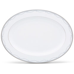 Satin Flourish Oval Platter 16in.