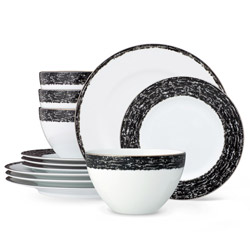 A photo of Black Rill 12 Piece Service for 4