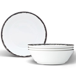 A photo of Black Rill Soup Bowl Set of 4