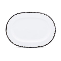 A photo of Black Rill Oval Platter 14in.