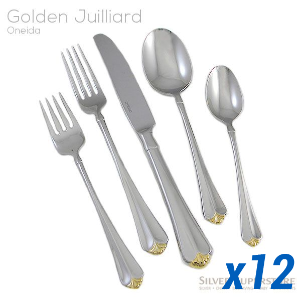 Juilliard Golden 60pc Service for 12 Oneida