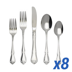A photo of Arbor Rose 45pc Service for 8