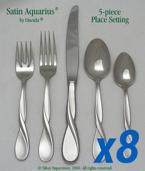 Satin Aquarius 46pc Service for 8