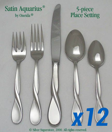 Satin Aquarius 66pc Service for 12