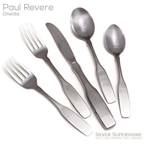 American styled brushed finish 5 piece stainless flatware set