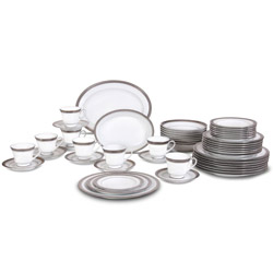 A photo of Crestwood Platinum 50pc Set, Service for 8