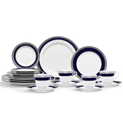 A photo of Crestwood Cobalt Platinum 20pc Set, Service for 4