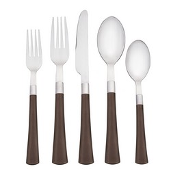 A photo of Colorware Chocolate 5pc Place Setting