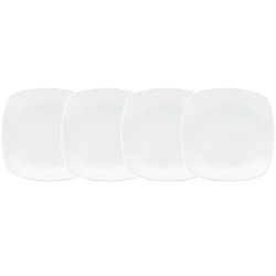 WoW Swirl Square Appetizer Plate Set of 4