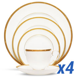 A photo of Rochelle Gold 20pc Set, Service for 4