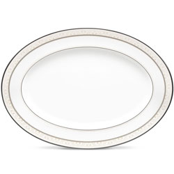 Montvale Platinum Oval Platter, 14in.