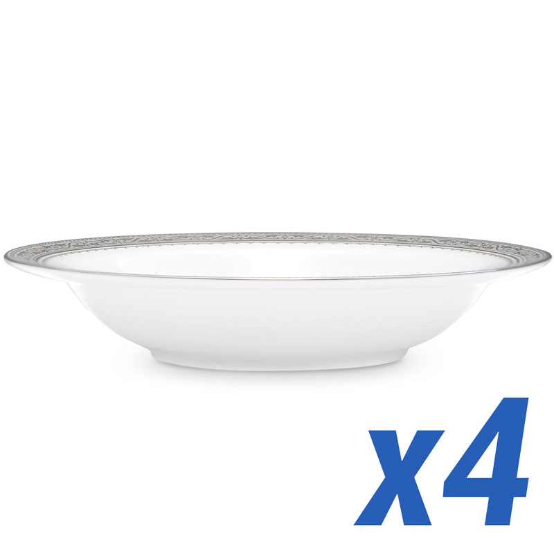 Odessa Platinum Fruit Bowl Set of 4 Noritake silversuperstore