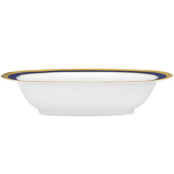 Odessa Cobalt Gold Oval Vegetable