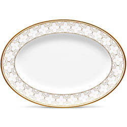 Trefolio Gold Oval Platter 14in.
