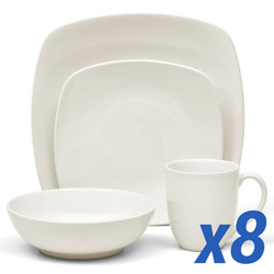 A photo of Colorwave Naked 32pc Service for 8, Square
