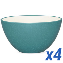 A photo of Colorwave Turquoise Side/Prep Bowl, 5 inch., Set of 4
