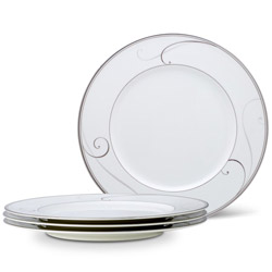 Platinum Wave Dinner Plate Set of 4