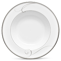 A photo of Platinum Wave Soup Bowl with Rim