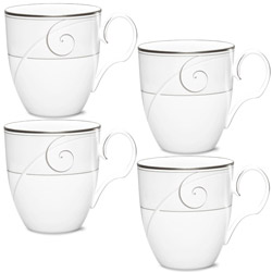 A photo of Platinum Wave Mug Set of 4
