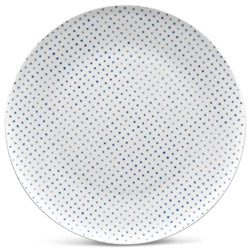 Blue Hammock Coupe Dinner Plate, Dots