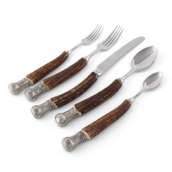 A photo of Faux Antler King Crown 5 Piece Place Setting