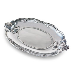 A photo of Fleur De Lis Oval Tray