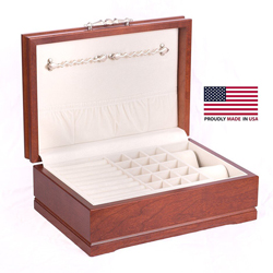A photo of Sophistication Jewelry Chest with English Cherry Finish
