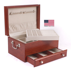 A photo of Contessa Jewel Box with Lift-Out Tray Cherry Finish