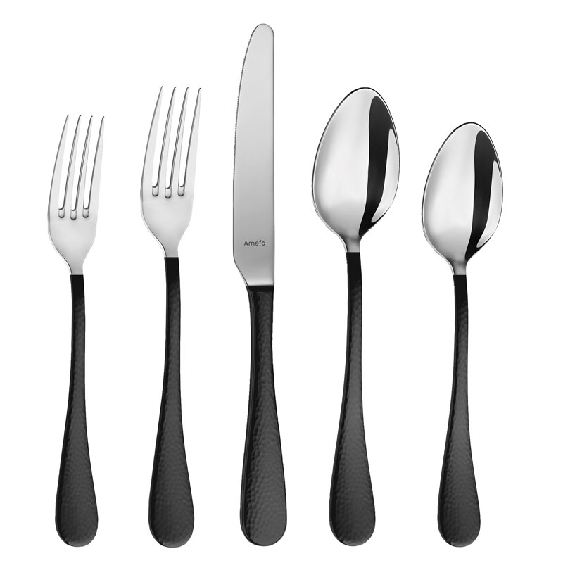 Sierra Black 5 Piece Place Setting