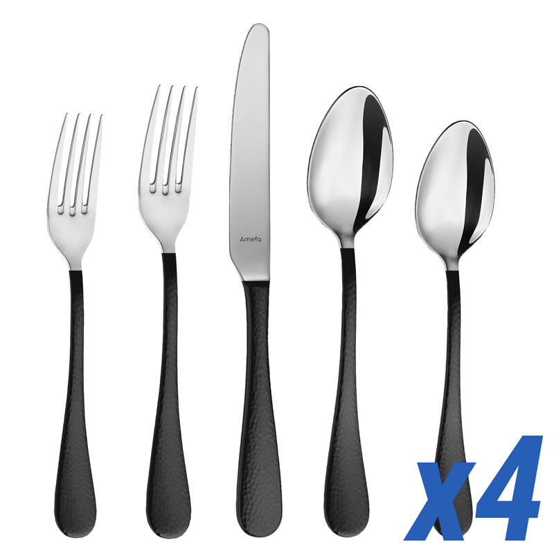 Sierra Black 20 Piece Service for 4