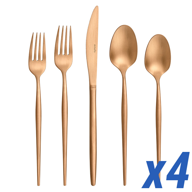 Soprano Copper 20 Piece Service for 4