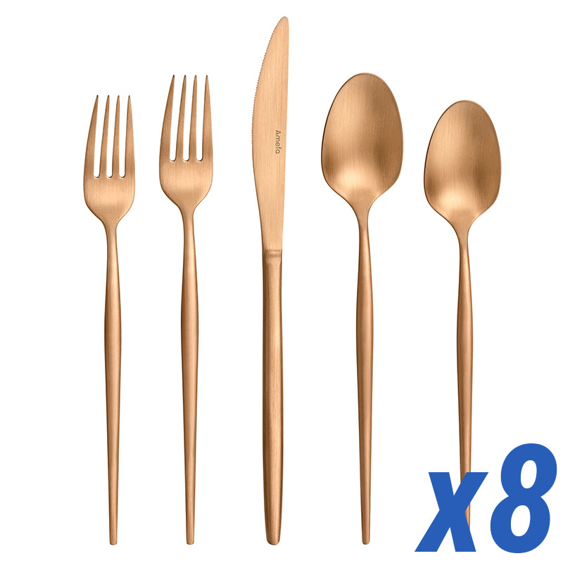 Soprano Copper 40 Piece Service for 8
