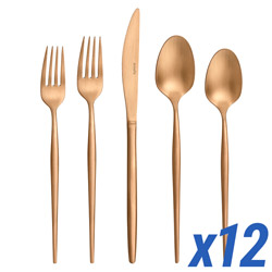 A photo of Soprano Copper 60 Piece Service for 12