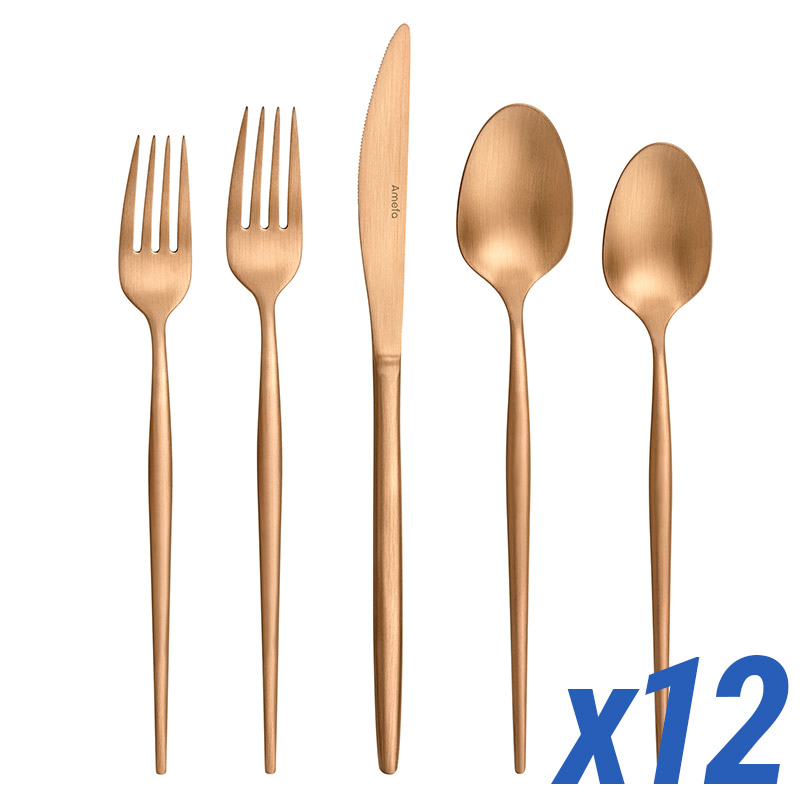 Soprano Copper 60 Piece Service for 12