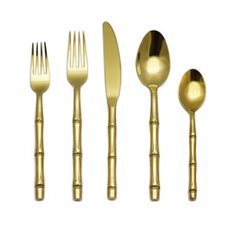 A photo of Liliana Polished Gold 60pc Service for 12