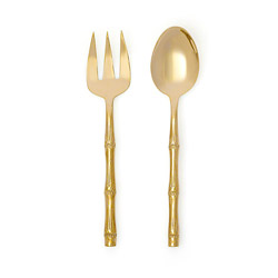 A photo of Liliana Polished Gold 2 Piece Serving Set