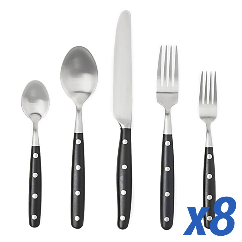 Jones Black 40 Piece Service for 8