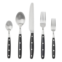 A photo of Jones Black 5 Piece Place Setting